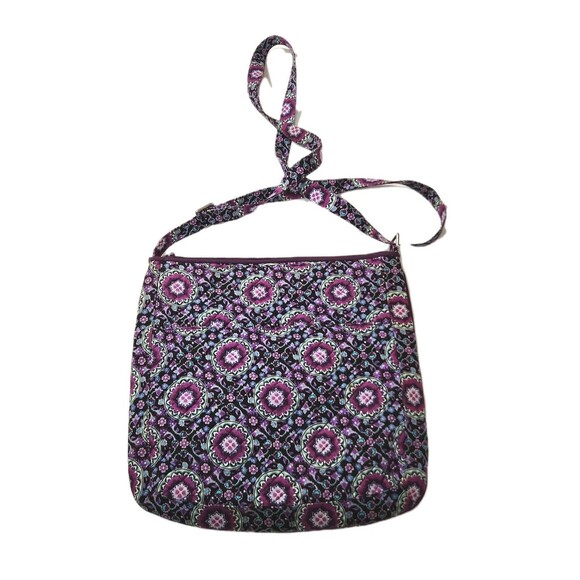 Vera Bradley Zip Hipster Crossbody Bag Lilac Medallion Purple Floral Lightweight - Picture 15 of 16